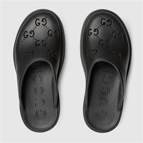 gucci perforated platform slides|platform Gucci slides women.